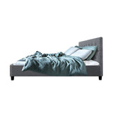 Artiss Bed Frame Double Size Grey VANKE BFRAME-E-VANKE-D-GY-AB