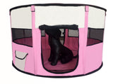 YES4PETS Large Round Portable Soft Playpen Dog Cat Rabbit Puppy Playpen-Pink V278-SP11558_PINK