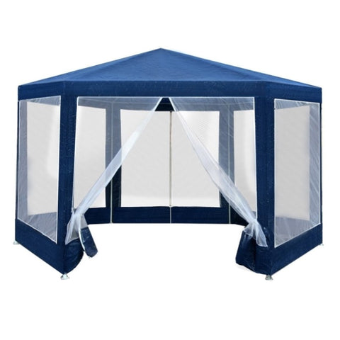 Instahut Gazebo2x2m Marquee Wedding Party Tent Outdoor Camping Mesh Wall Canopy Shade Gazebos Navy GAZEBO-WED-C-FG-222-NA