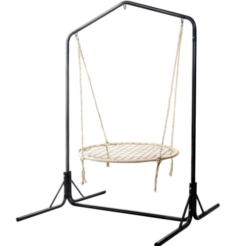 Gardeon Hammock Chair with Stand Nest Web Outdoor Swing 100cm HM-CHAIR-NEST-CREAM-U