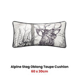Bianca Alpine Stag Taupe Jacquard Oblong Filled Cushion V442-BCA-CUSHION-ALPINESTAG-TAUPE-RE