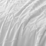 Big Sleep White Zig Zag Super Soft Tufted Quilt Cover Set Queen V442-HIN-QUILTCS-ZIGZAG-WHITE-QS