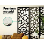 Artiss 4 Panel Room Divider Screen 162x170cm Clover Black RD-4016-4P-BK