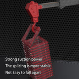 DanBaoLe Magnetic Fire Truck DIY Assembly Eneineering Vehicle with Music Lights Red Christmas Gift V255-TRUCK_U512