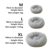 Pet Dog Bed Bedding Warm Plush Round Comfort Dog Nest Light Grey kennel XL 100cm V360-PTDB0000-LG-XL