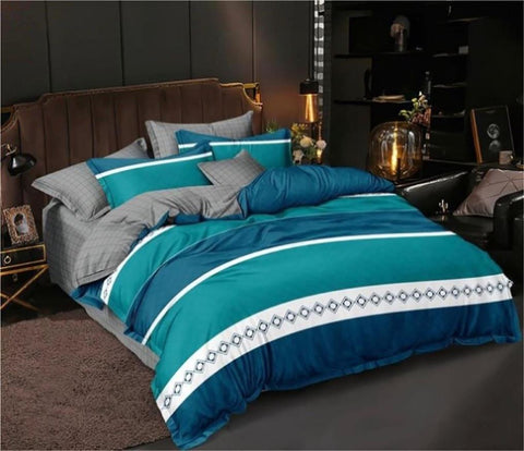 Devon Super King Size Quilt/Duvet Cover Set V493-MSK-466