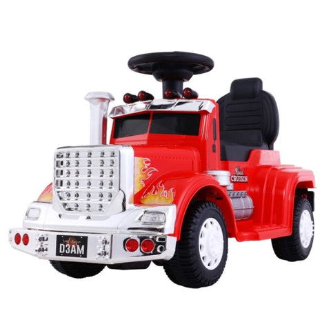 Rigo Kids Electric Ride On Car Truck Motorcycle Motorbike Toy Cars 6V Red RCAR-TRUCK-25W-RD