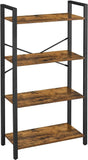 VASAGLE 4-Tier Bookshelf Storage Rack with Steel Frame for Living Room Office Study Hallway V227-9101101042470