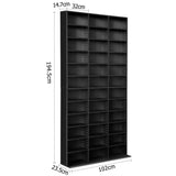 Artiss Bookshelf CD Storage Rack - BERT Black CD-SHELF-BL-AB