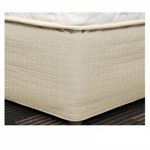 Easy Fit Quilted Valance Latte - Double V442-HIN-VALANCE-FITTED-LATTE-DS