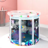 Portable Children Pool Home Transparent Inflatable PVC Bathtub Barrel Bucket V201-HLYT002-CL