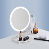 SOGA Round White Rechargeable LED Light Makeup Mirror Tabletop Vanity Home Decor BATHG535