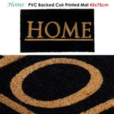 J.Elliot Home Home PVC Backed Coir Printed Door Mat V442-IDC-FLOORR-COIRHOME75CM-WHEAT-RE