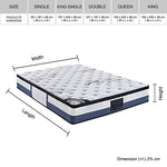 Single Mattress Latex Pillow Top Pocket Spring Foam Medium Firm Bed V43-MAT-LPTN-S