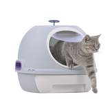 YES4PETS Hooded Cat Toilet Litter Box Tray House With Drawer & Scoop Blue V278-AT1002-3-WINDOWTRAY-BLUE