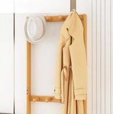 Wooden Hall Stand Modern Style Minimalist Home Floor Coat Rack with Drawer 840701