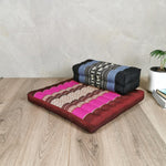 Meditation Cushion + Seating Block Set StPink-YB-BlueEle V574-TTP-STPINK-YB-BLUEELE