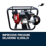 WARTON Petrol Water Pump 8HP Fire Fighting High Pressure Transfer Irrigation 4 V219-PMPPTLWTNBW45