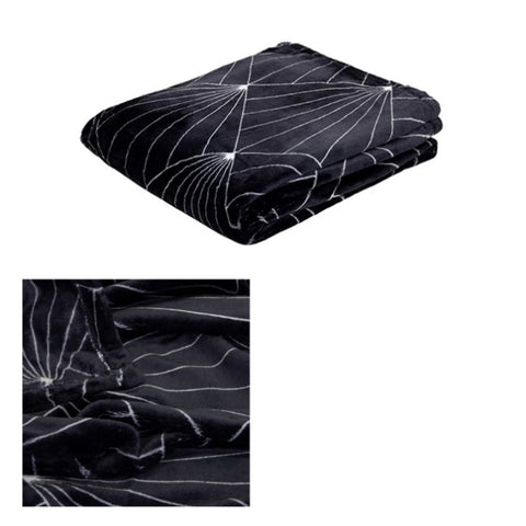 J.Elliot Home Celeste Flannel Throw Rug Black V442-IDC-THROW-CELESTE-BLACK-RE