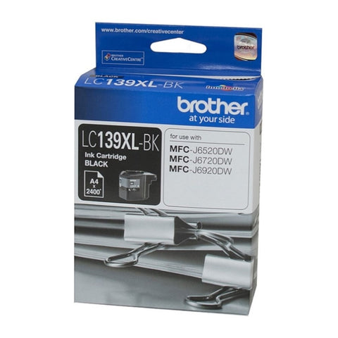 Brother LC139XLBK Black Ink Suits MFC-J6520/6720/6920DW UP TO 2400 pages V177-D-B139XLB
