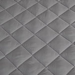 SOGA 2X Grey 153cm Wide Cross-Hatch Mattress Cover Thick Quilted Stretchable Bed Spread Sheet BCOVER4006X2