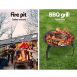 Fire Pit BBQ Charcoal Smoker Portable Outdoor Camping Pits Patio Fireplace 22" FPIT-UFO-5656