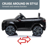 Land Rover Licensed Kids Electric Ride On Car Remote Control - Black CAR-LRV-BK