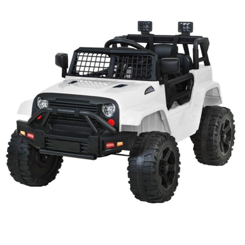 Rigo Kids Electric Ride On Car Jeep Toy Cars Remote 12V White RCAR-JEP-4WS-WH