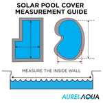 AURELAQUA Solar Swimming Pool Cover 400 Micron Heater Bubble Blanket 9.5x5m V219-SWPCOVAURA95S