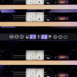 Devanti Wine Cooler Fridge Dual Zone 128 Bottles WC-C-408B-128B-BK