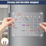 Large Magnetic Fridge Whiteboard Weekly Calendar Planner Acrylic White Board Set V201-DATE0600WH8AU