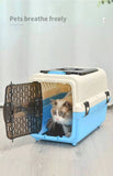 YES4PETS Large Dog Cat Crate Pet Rabbit Carrier Travel Cage With Tray & Window Blue V278-BP272-L-CAGE-BLUE