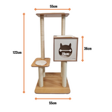 Petwiz 122cm Premium Wooden Laminate Sisal Post Cat Scratching Tree V378-QQ81136