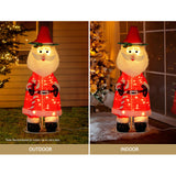 Jingle Jollys Christmas Lights 96 LED 120cm Fairy Light Santa Decorations XMAS-MOT-SANTA-4FT-WARM