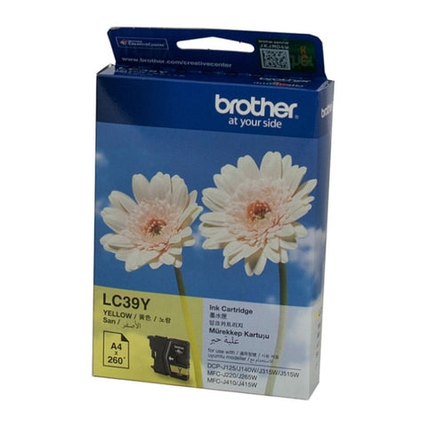 BROTHER LC39 Yellow Ink Cartridge V177-D-B39Y