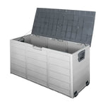 Gardeon Outdoor Storage Box 290L Lockable Organiser Garden Deck Shed Tool Grey OSB-290L-GG