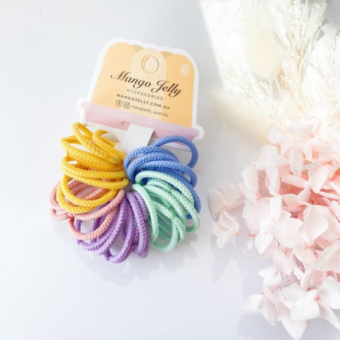 MANGO JELLY Kids Hair Ties - Ring Candy - Six Pack V659-HT-3CM-30P-RING-CANDY-6-L