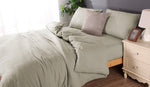 Microflannel duvet cover and sheet comb set king silver V517-MFLQC-KSIL