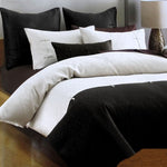 Deco Shandong Quilt Cover Set QUEEN V442-AVT-QUILTCS-SHANDONG-BLACK-QS