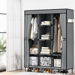 Artiss Large Portable Clothes Closet Wardrobe with Shelf Grey DIY-WR-175-GY