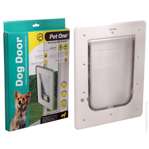 Pet One Poly Dog Door For Security Screens Glass And Glass Sliding Doors Small V553-48939