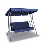 Gardeon Outdoor Swing Chair Garden Bench Furniture Canopy 3 Seater Navy GSC-MAJKA-3S-NY