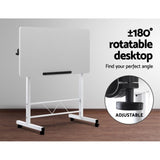 Artiss Laptop Desk Table Adjustable 80CM White LA-DESK-80T-WH