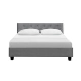 Artiss Bed Frame Double Size Grey VANKE BFRAME-E-VANKE-D-GY-AB