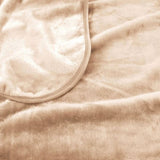 J.Elliot Home 450gsm Solid Faux Mink Blanket Natural V442-IDC-BLANKET-SOLIDFAUX-NATURAL-QS
