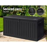 Gardeon Outdoor Storage Box 270L Container Lockable Garden Bench Tool Shed Black OSB-S270-ABK