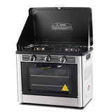 Devanti Portable Gas Oven LPG Silver PGO-01-SS-BK