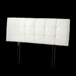 PU Leather King Bed Deluxe Headboard Bedhead - White V63-768275