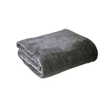 Hotel Living Super Soft Coral Fleece Blanket Single Grey V442-ATX-BLANKET-SOFTCORAL-GREY-SB