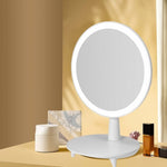 SOGA Round White Rechargeable LED Light Makeup Mirror Tabletop Vanity Home Decor BATHG535